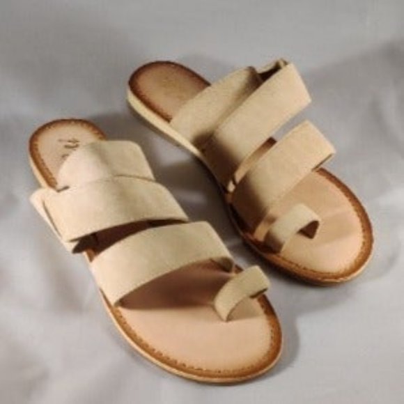 Matisse Good Time Suede Flat Sandal Natural - Picture 5 of 5